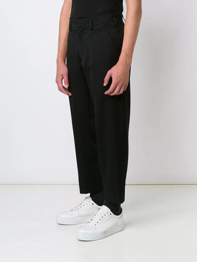 Shop Aganovich Tailored Trousers - Black
