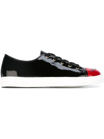 Charlotte Olympia Kiss Me Patent Leather Sneakers In Black