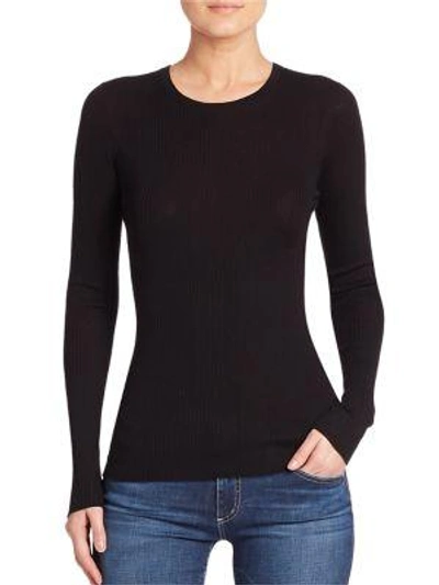 Shop Theory Mirzi Refined Merino Wool Sweater In Garnet
