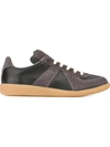 Maison Margiela Mm22 Leather Low Top Sneakers With Suede Trims