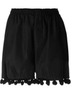 CHRISTOPHER SHANNON elastic waist pompom detail shorts,MACHINEWASH