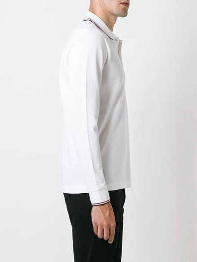 Shop Moncler Long Sleeve Polo Shirt