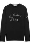 BELLA FREUD Je T'aime Jane embroidered wool sweater