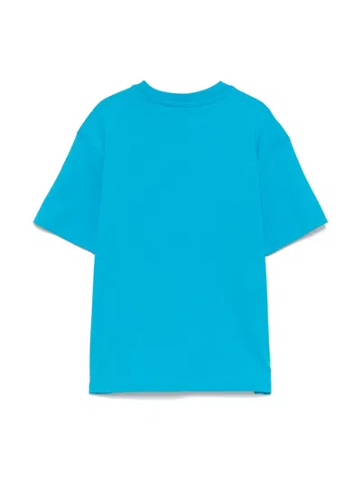 Msgm Logo-print T-shirt In Blue