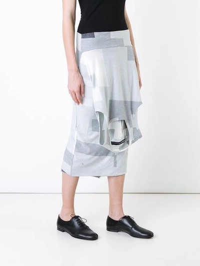 Shop Rundholz Upside Down Dress Skirt In Grey