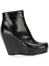 RICK OWENS platform wedge boots,HORSELEATHER100%