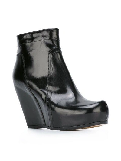 Shop Rick Owens Platform Wedge Boots