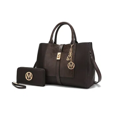 Mkf Collection By Mia K Yola Satchel Handbag With Wallet In Gold