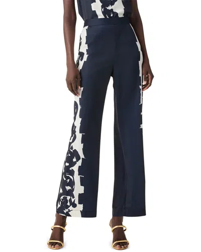 Nic + Zoe Nic+zoe Rose Bloom Wide Leg Pants In Blue