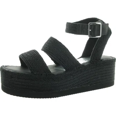 Wild Pair Showstopr Womens Woven Slingback Platform Sandals In Black