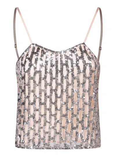 Forte Forte Sequined Mesh Sling In Grey