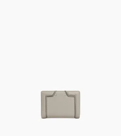 Le Tanneur Ella Medium Wallet In Grained Leather In Gray