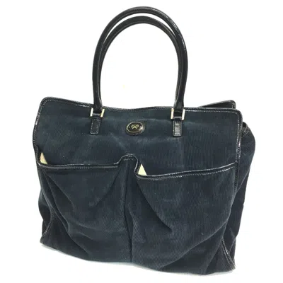 Pre-owned Anya Hindmarch Navy Leather Tote Bag ()