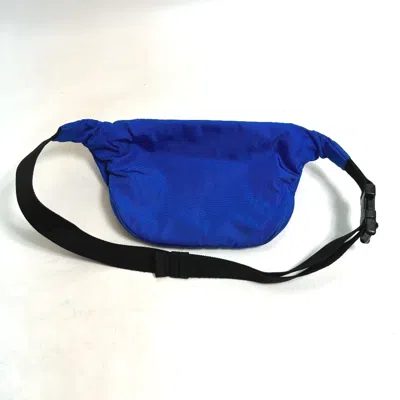 Pre-owned Balenciaga Black Blue Nylon Fanny Pack Shoulder Bag Sling Bag () In Black, Blue
