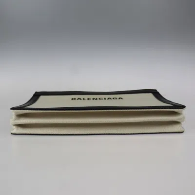 Pre-owned Balenciaga Black Canvas Leather Clutch Bag ()