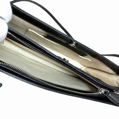 Pre-owned Balenciaga Black Ivory Canvas Leather Shoulder Bag () In Black, Ivory