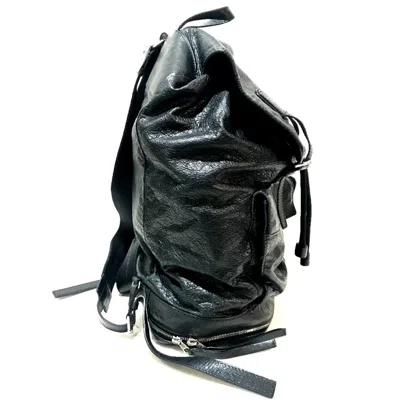Pre-owned Balenciaga Black Leather Backpack ()