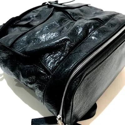 Pre-owned Balenciaga Black Leather Backpack ()