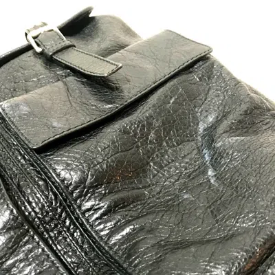 Pre-owned Balenciaga Black Leather Backpack ()