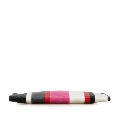 Pre-owned Balenciaga Black Multi-color Pink Leather Clutch Bag () In Black, Multi-color, Pink