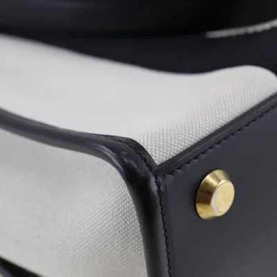 Pre-owned Balenciaga Black White Canvas Pouch Tote Bag () In Black, White