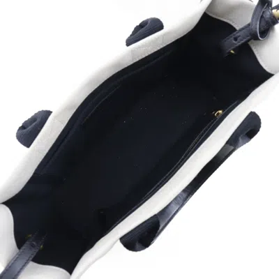Pre-owned Balenciaga Black White Canvas Pouch Tote Bag () In Black, White