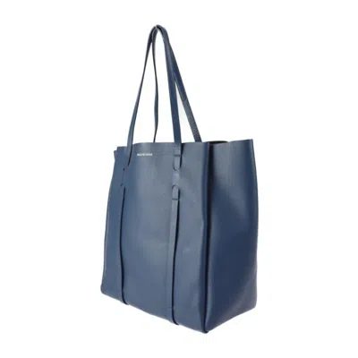 Pre-owned Balenciaga Blue Leather Tote Bag ()
