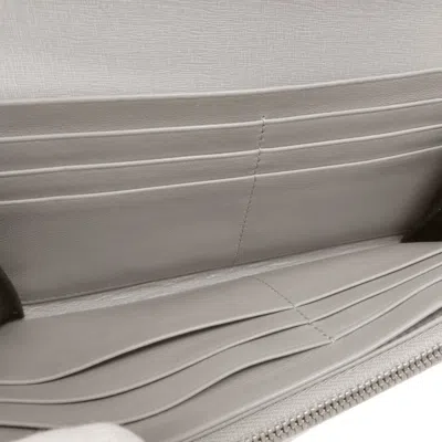 Pre-owned Balenciaga Gray Leather Long Wallet (bi-fold) ()