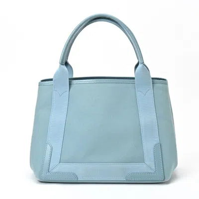 Pre-owned Balenciaga Light Blue Canvas Leather Tote Bag ()
