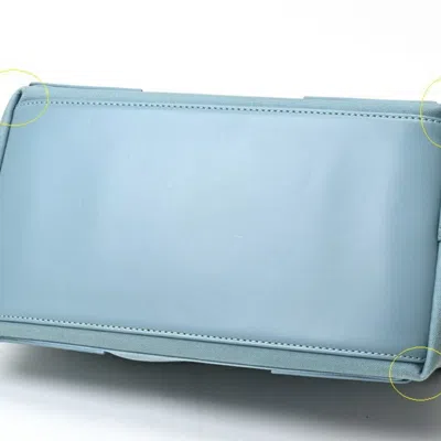 Pre-owned Balenciaga Light Blue Canvas Leather Tote Bag ()