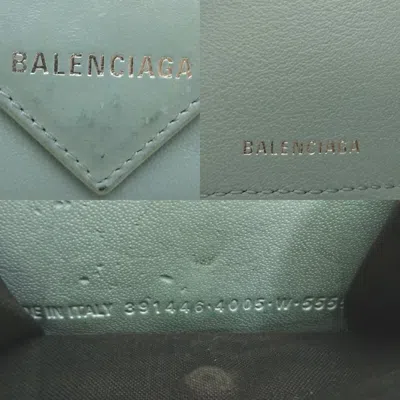 Pre-owned Balenciaga Light Blue Leather Wallet (tri-fold) ()