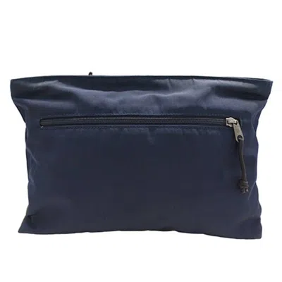 Pre-owned Balenciaga Navy Yellow Nylon Clutch Bag Pouch () In Navy, Yellow