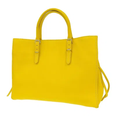 Pre-owned Balenciaga Paper Yellow Paper Handbag Shoulder Bag ()