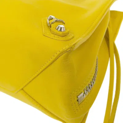 Pre-owned Balenciaga Paper Yellow Paper Handbag Shoulder Bag ()