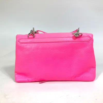 Pre-owned Balenciaga Pink Leather Clutch Bag ()