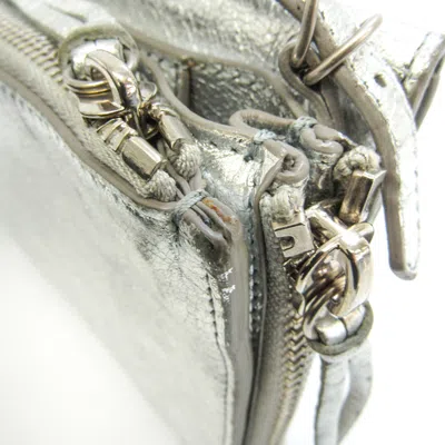 Pre-owned Balenciaga Silver Leather Shoulder Bag ()
