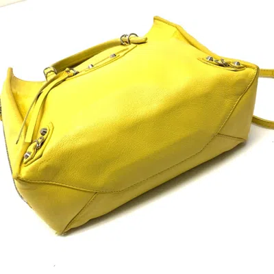 Pre-owned Balenciaga Yellow Leather Shoulder Bag ()