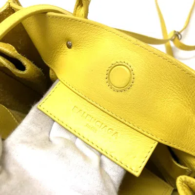 Pre-owned Balenciaga Yellow Leather Shoulder Bag ()