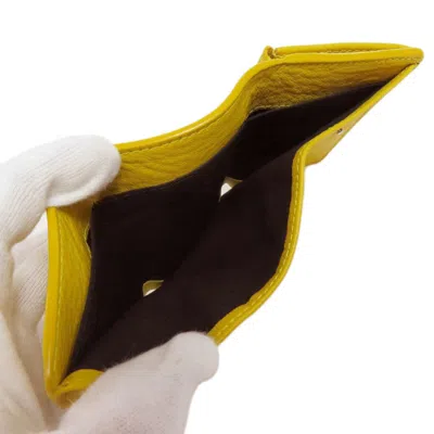 Pre-owned Balenciaga Yellow Leather Wallet (bi-fold) ()