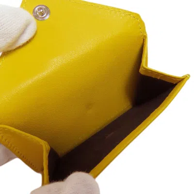 Pre-owned Balenciaga Yellow Leather Wallet (bi-fold) ()
