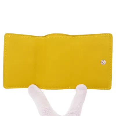 Pre-owned Balenciaga Yellow Leather Wallet (bi-fold) ()