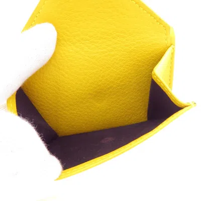 Pre-owned Balenciaga Yellow Leather Wallet (bi-fold) ()
