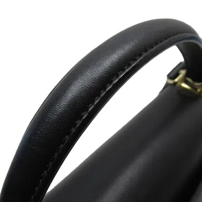Pre-owned Bally Black Gold Yellow Leather Handbag Shoulder Bag () In Black, Gold, Yellow