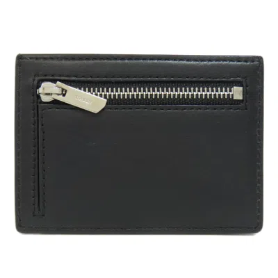 Pre-owned Bally Black Leather Coin Purse/coin Case ()