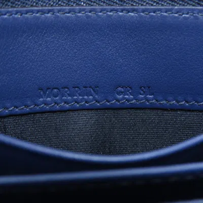 Pre-owned Bally Navy Leather Coin Purse/coin Case ()