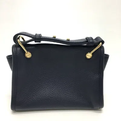 Pre-owned Bally Navy Leather Shoulder Bag ()