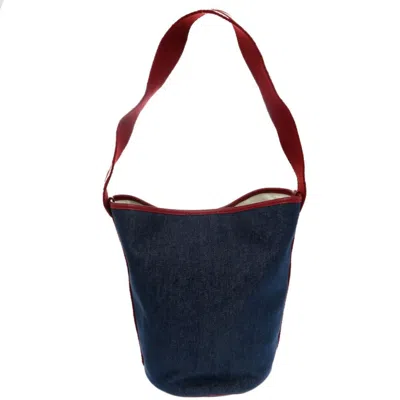 Pre-owned Bally Red Color Cotton Canvas Shoulder Bag ()