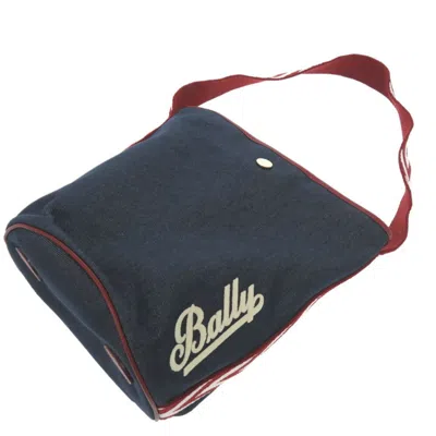 Pre-owned Bally Red Color Cotton Canvas Shoulder Bag ()