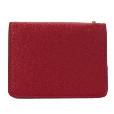 Pre-owned Bally Red Color Leather Coin Purse/coin Case ()