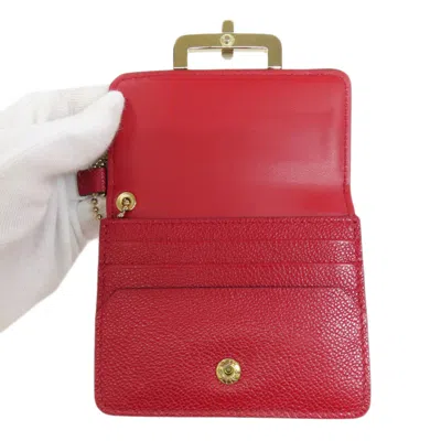 Pre-owned Bally Red Color Leather Coin Purse/coin Case ()